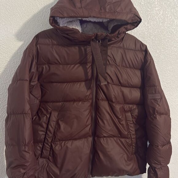 NWT-HUNTER- admiral coffee puffer jacket- coffee/ brown color-Women's size Small - Picture 2 of 16